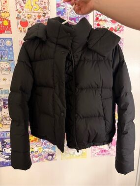 Lululemon wunderpuff cropped -black - size 2